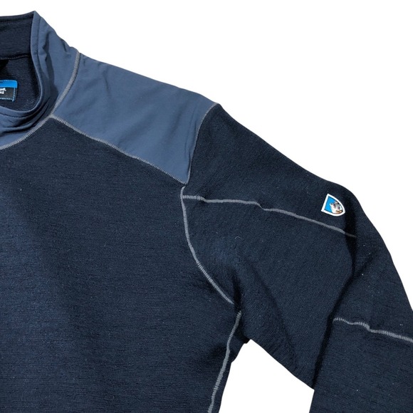 KUHL Merino Wool Sweater Mens M Racr X Full Zip Slim Jacket Mid Base Layer *Flaw - Picture 5 of 15